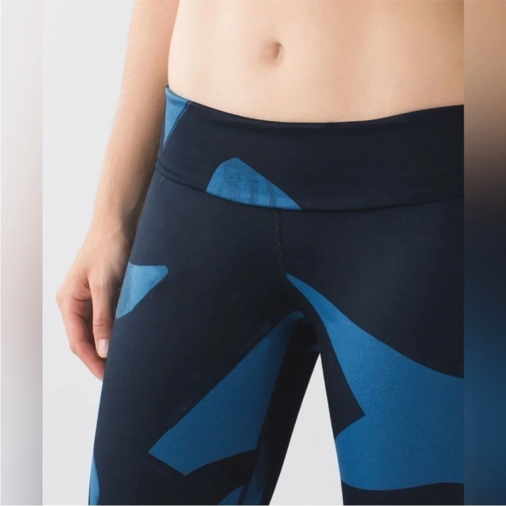 Lululemon Wunder Under Pant *Full-On Luon Back Spin‎ Stroke Poseidon Black